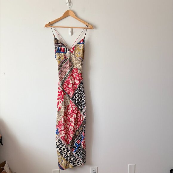 Zara Patchwork Print Midi Dress NWT Size Small - Picture 7 of 11